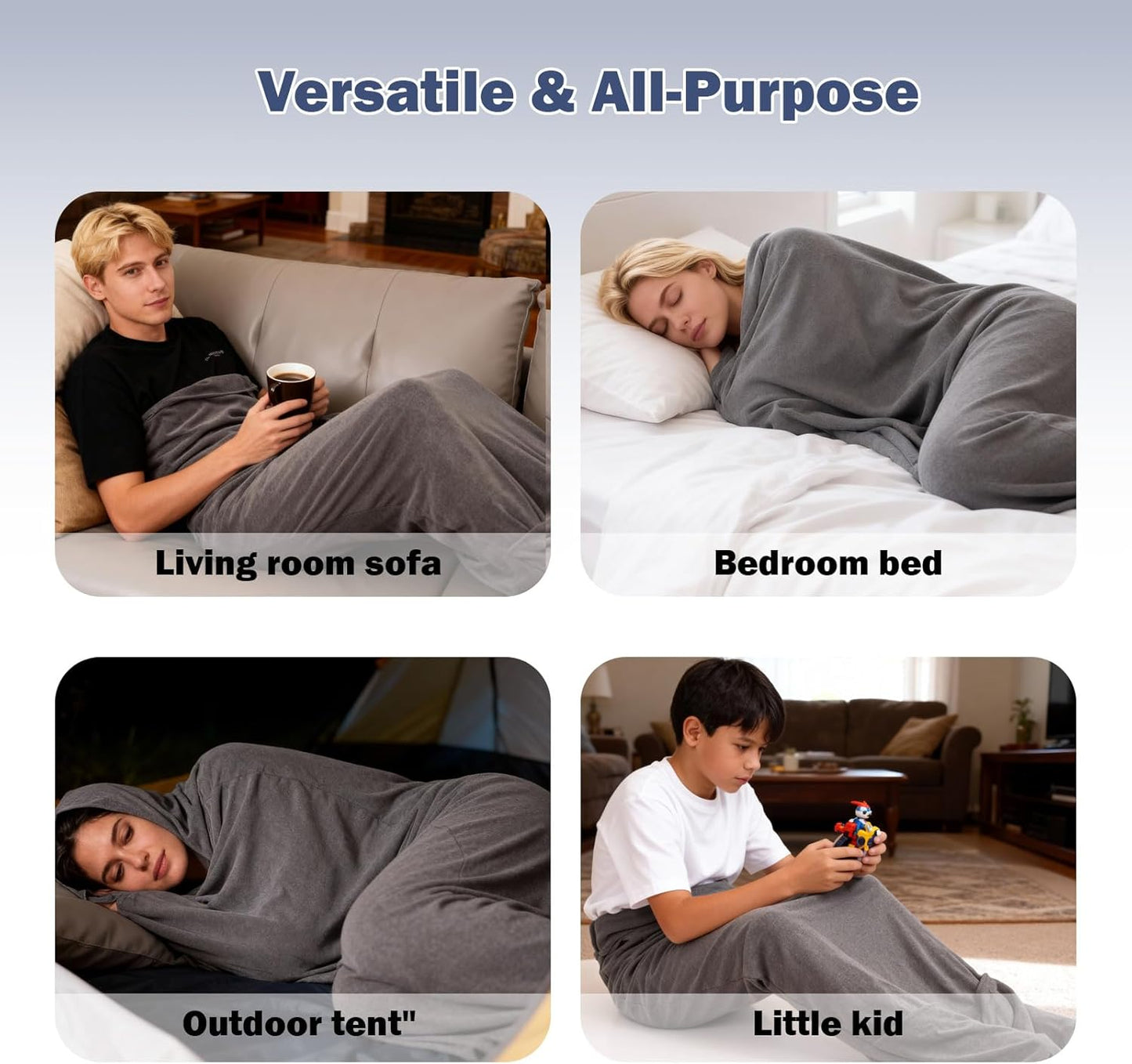 Wearable Hooded Blanket | 2-in-1 Sleeping Bag