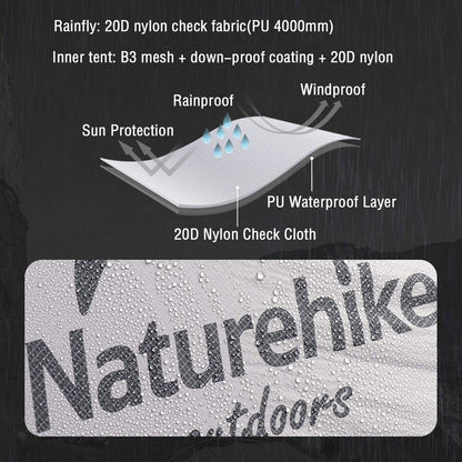 Lightweight Waterproof Tent | Naturehike 2-Person Camping