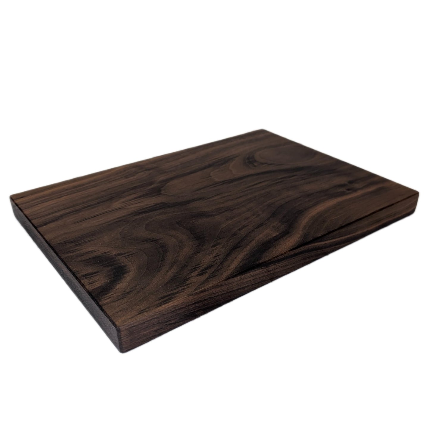 No Glue, One Piece Walnut Wood - Thick Solid Black Walnut Cutting Board, Wholly Handmade in USA, Small, 10" x 7.5" x 0.8" (1.6 Lb)