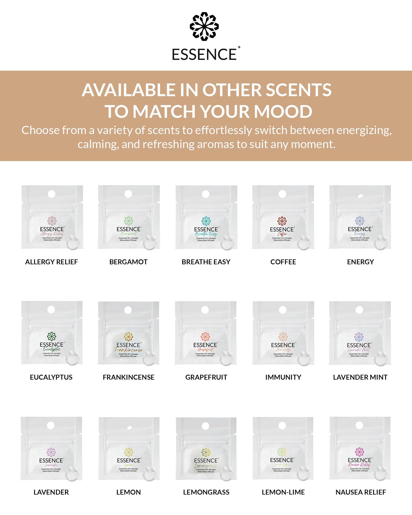 Essence Nasal Diffuser Self Care Bundle – Essential Oil Silicone Nose Rings for Stress, Energy & Mental Clarity – Wearable Aromatherapy Pack for Wellness & Mood Balance