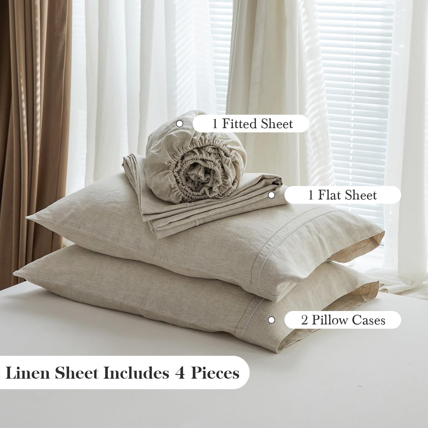 Simple Opulence 100% Pure Linen Sheet Set