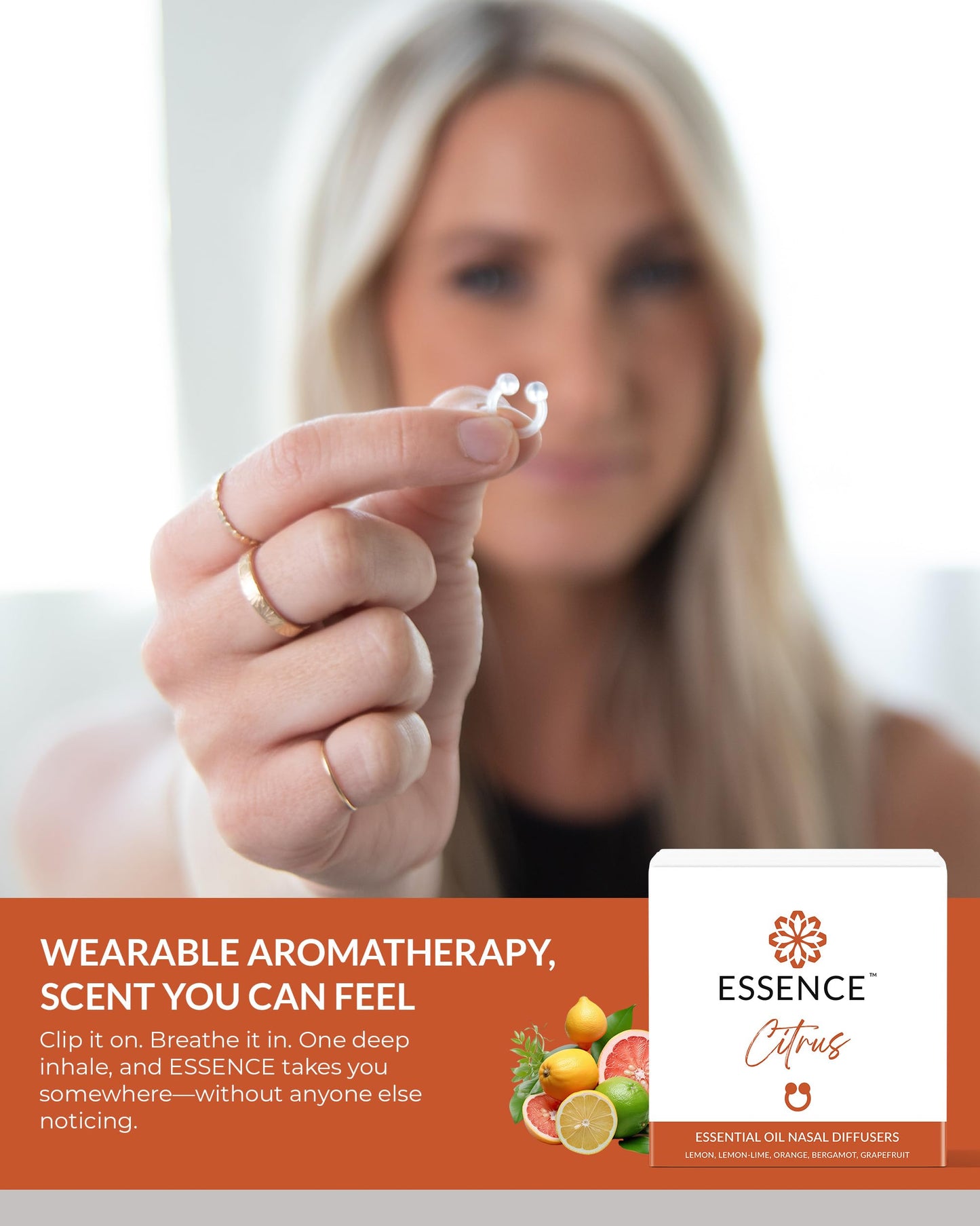 Essence Nasal Diffuser Self Care Bundle – Essential Oil Silicone Nose Rings for Stress, Energy & Mental Clarity – Wearable Aromatherapy Pack for Wellness & Mood Balance