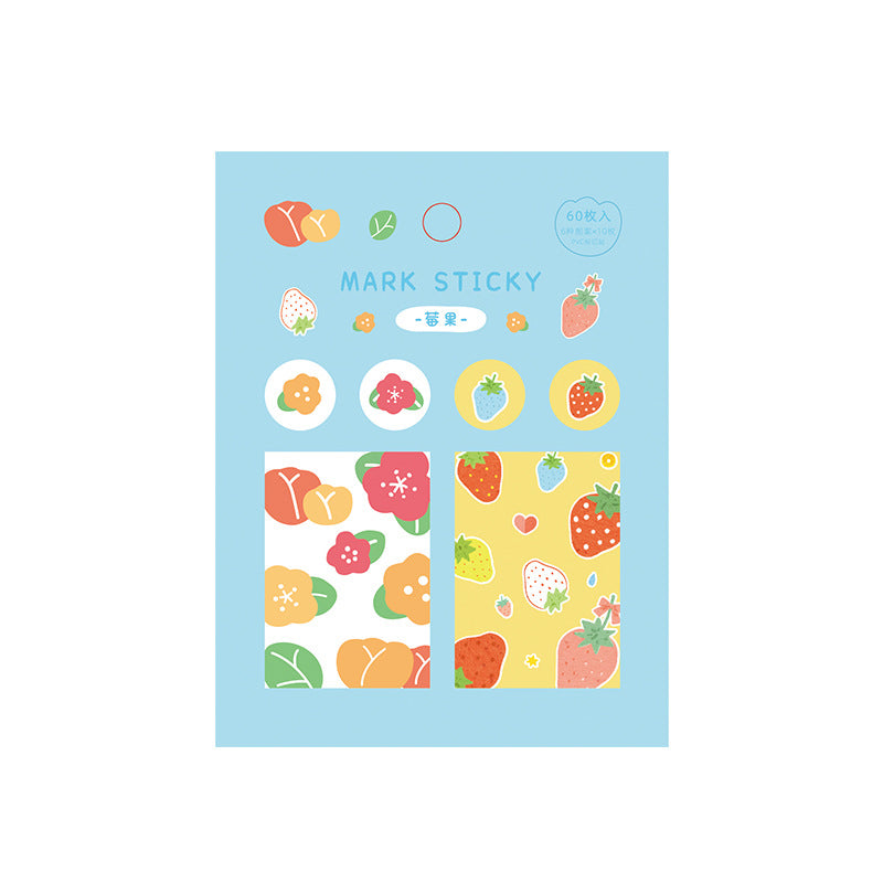 Illustrated Index Tab Stickers — PVC Page Markers, 12 Designs