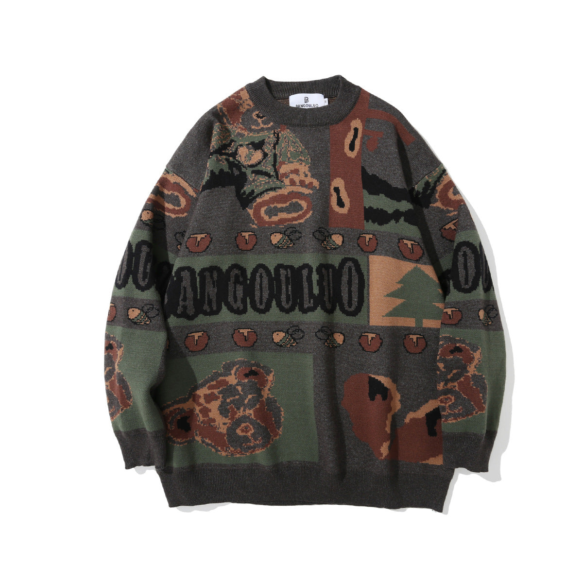 Jacquard sweater base sweater