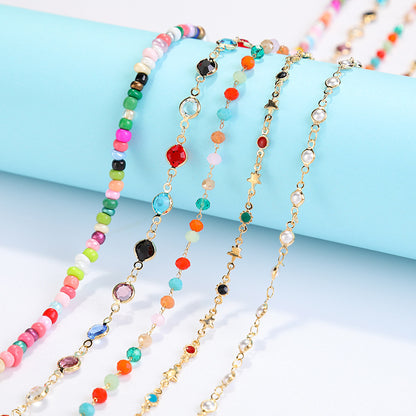 Crystal Pendant Necklace | Teardrop, Korean Style