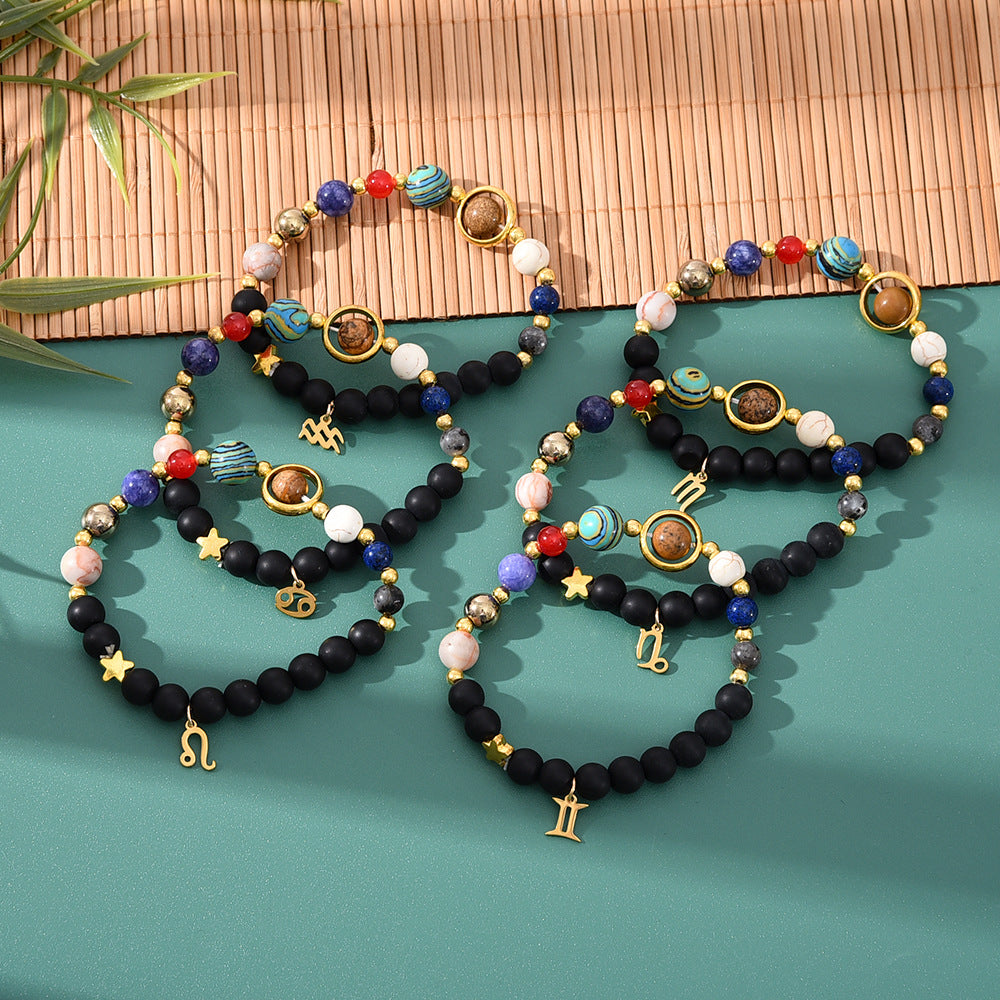 Tiger Eye Zodiac Bracelet | Natural Stone, 8mm