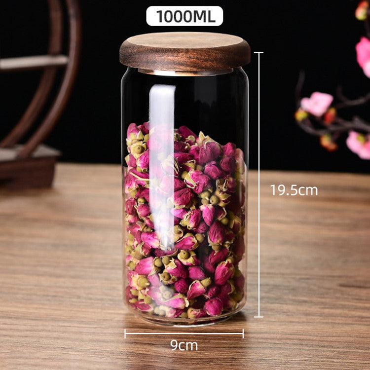 Glass Storage Jar | Wooden Lid, 300-1600ML