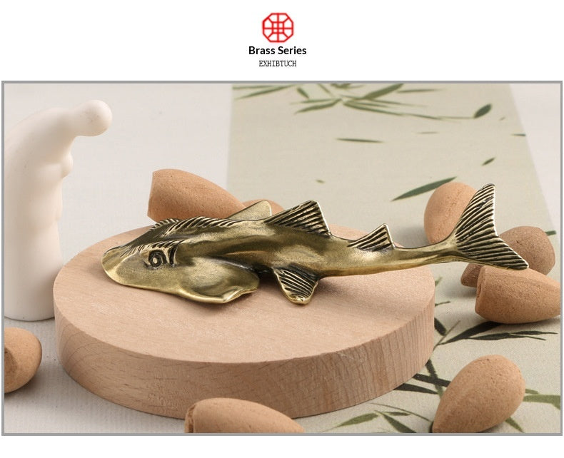 Copper Ornament | Handmade Antique-Style Stingray Figurine