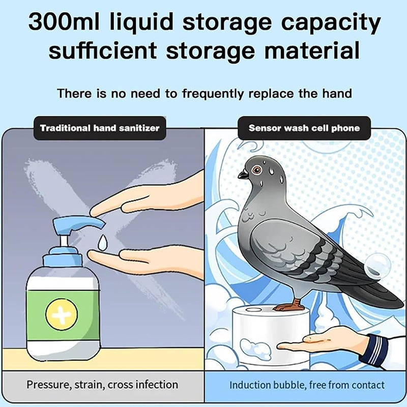 Auto Sensor Foam Dispenser | Pigeon-Shaped, Touchless
