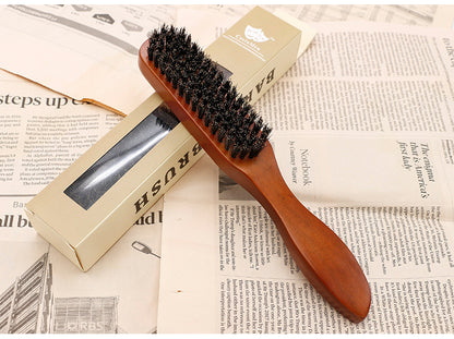 Wooden Beard Brush | Light Brown, 21cm