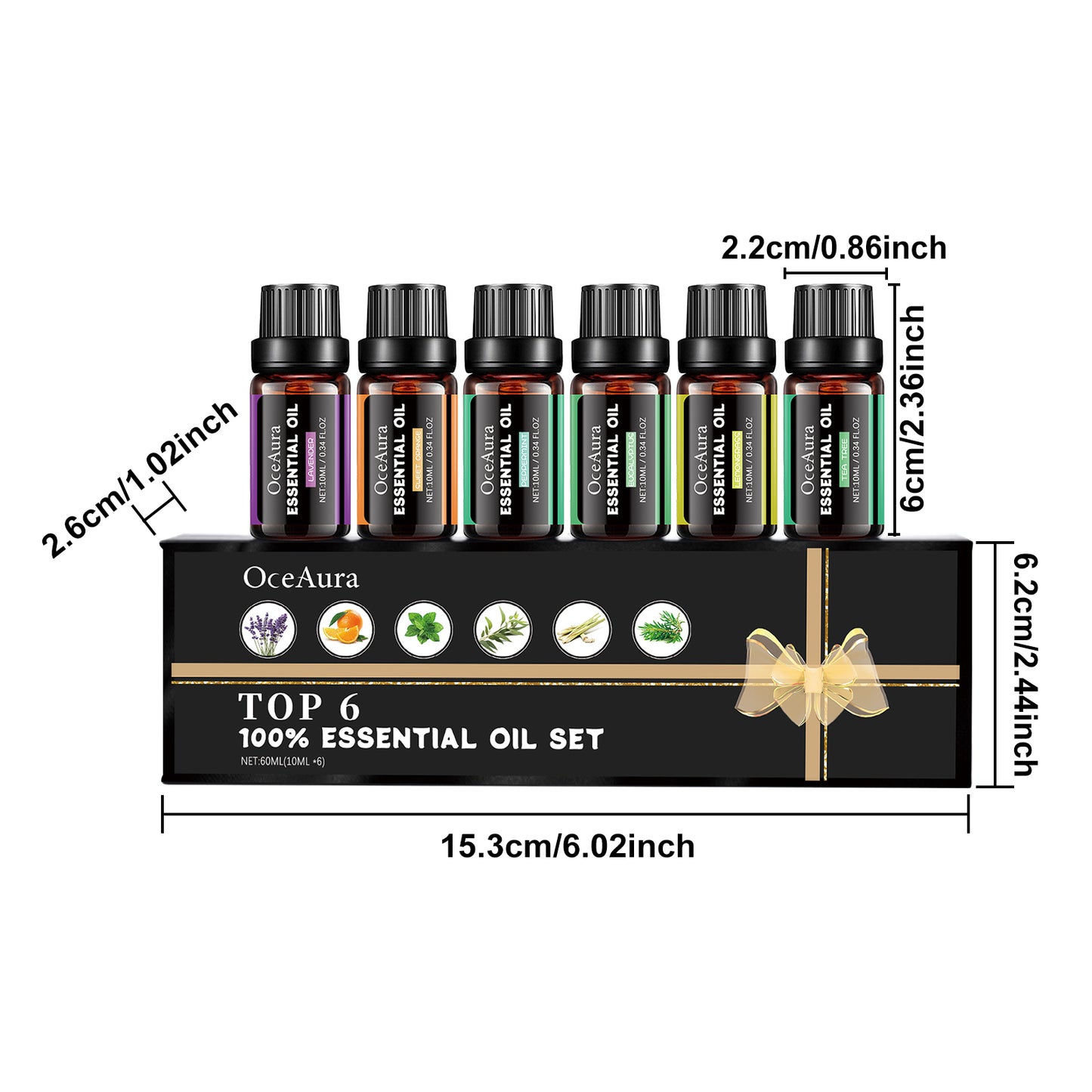 Essential Oil Set | Lavender, Sweet Orange, Lemongrass