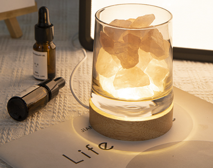 Fragrance Crystal Diffuser | Handmade Smoky Grey Glass