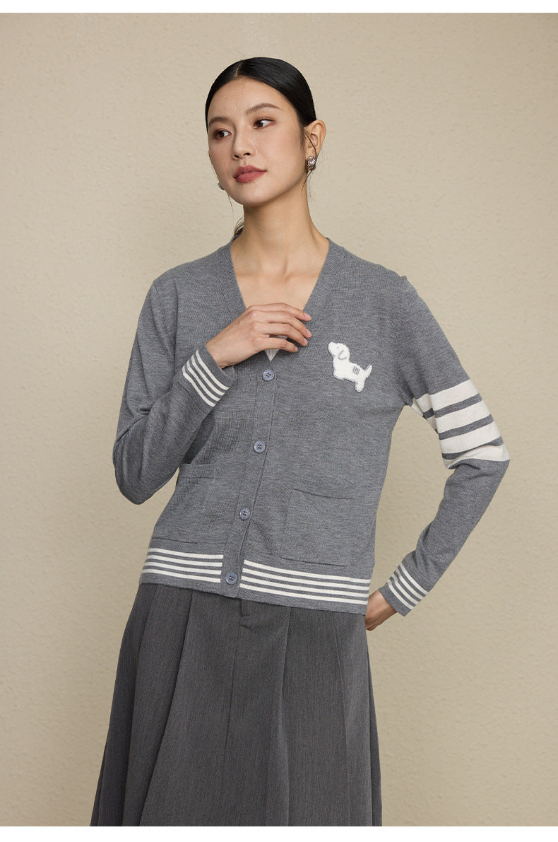 Wool Blend Striped Sweater | Long Sleeve, Women, Casual