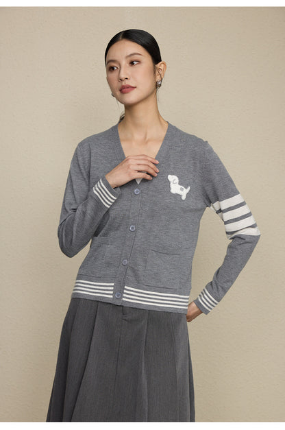 Wool Blend Striped Sweater | Long Sleeve, Women, Casual