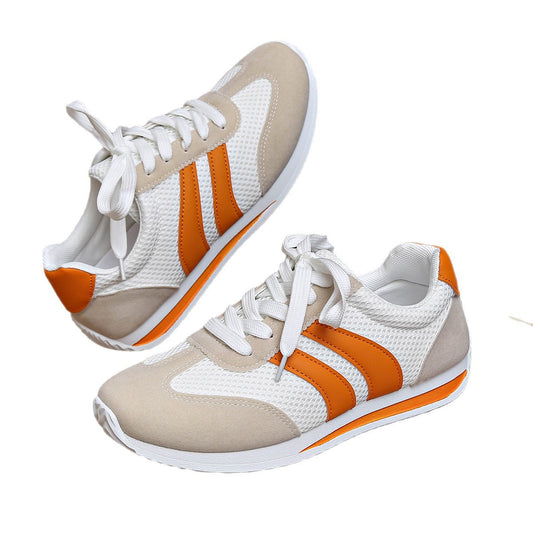 Fabric Lace-Up Sports Shoes | Orange, Women’s, Size 36-43