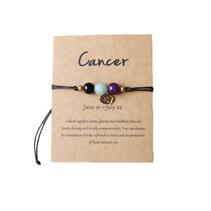 Tiger Eye Zodiac Bracelet | Natural Stone, 8mm