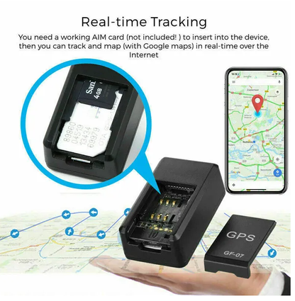 Magnetic GPS Locator | GF07 Mini Tracker, Black