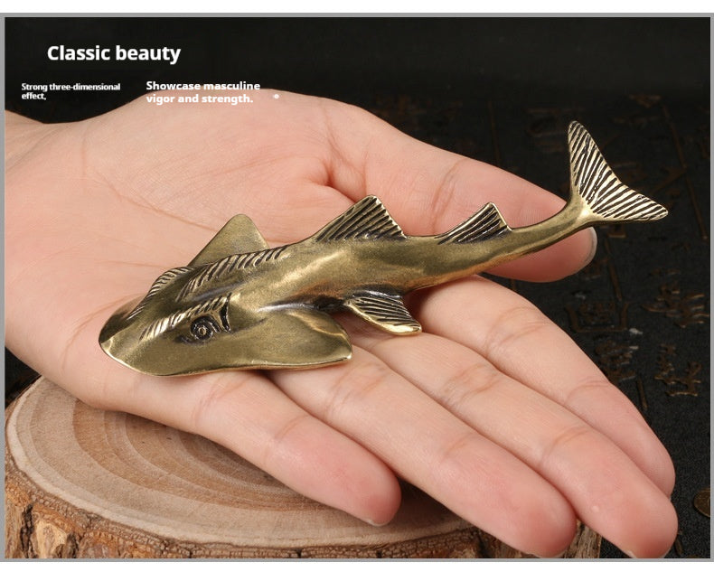 Copper Ornament | Handmade Antique-Style Stingray Figurine