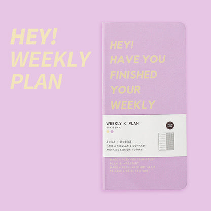 Weekly Planner Notebook — 53 Weeks, Slim Format