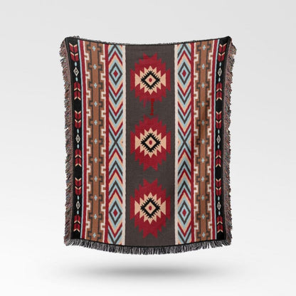 Cotton Nap Blanket | Geometric Pattern, 160 x 130CM