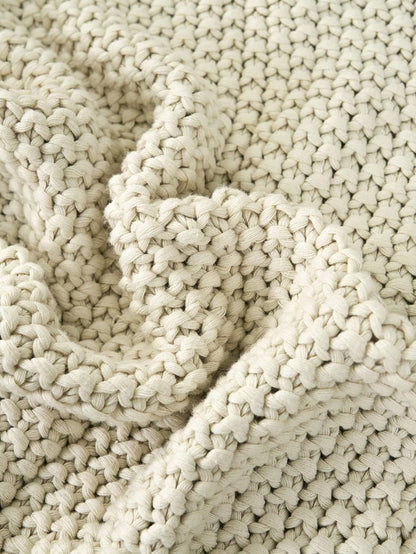 Acrylic Knitted Blanket | Geometric Pattern, 130X160CM