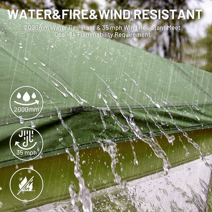 Weather Resistant Pop-Up Tent | 4 Person, Green