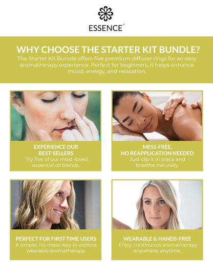 Essential Oil Nasal Diffuser Rings | Self Care Bundle