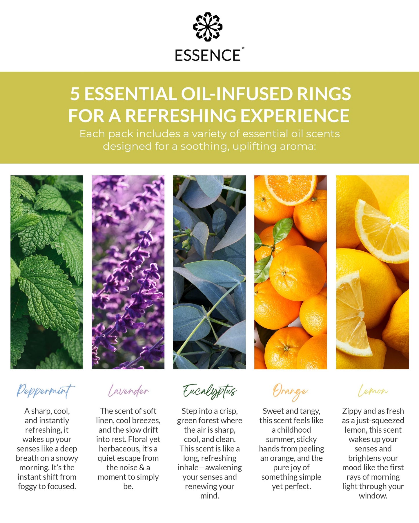 Essence Nasal Diffuser Self Care Bundle – Essential Oil Silicone Nose Rings for Stress, Energy & Mental Clarity – Wearable Aromatherapy Pack for Wellness & Mood Balance