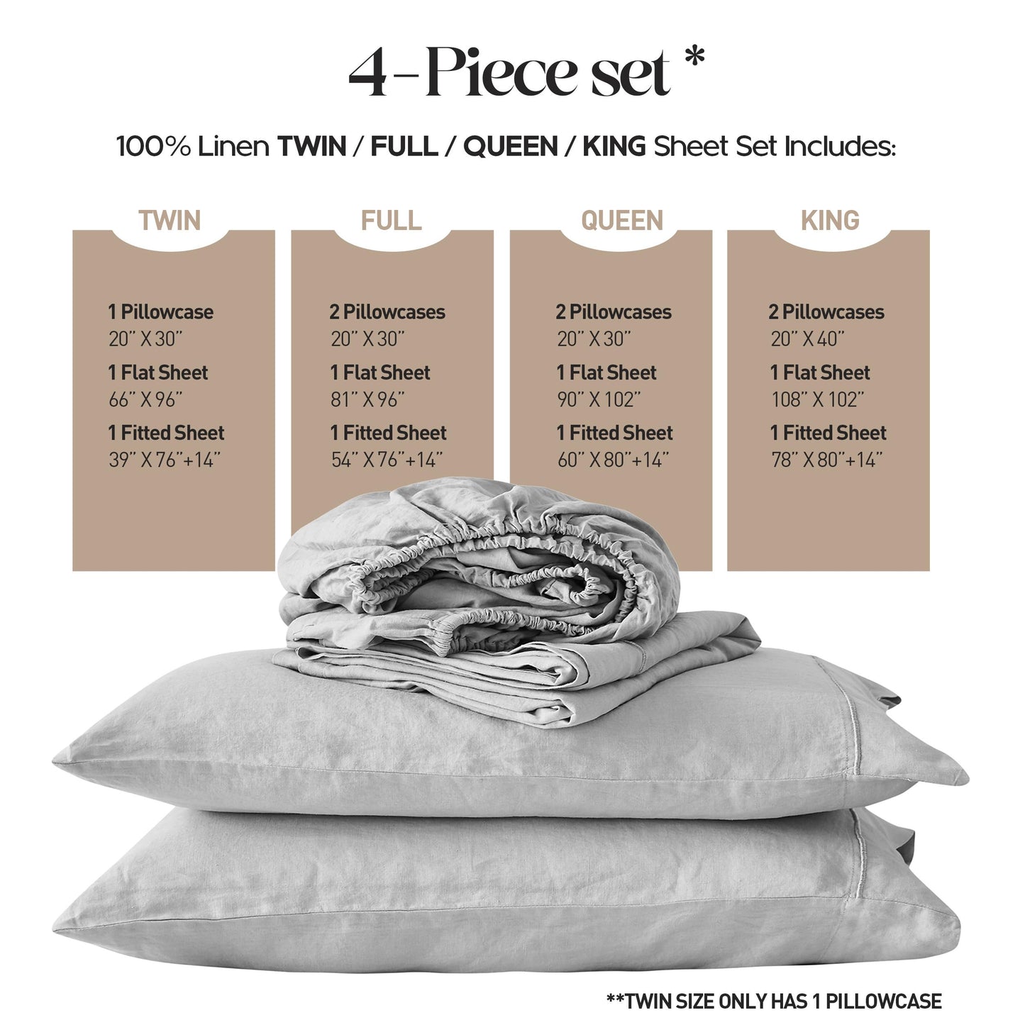 Simple Opulence 100% Pure Linen Sheet Set