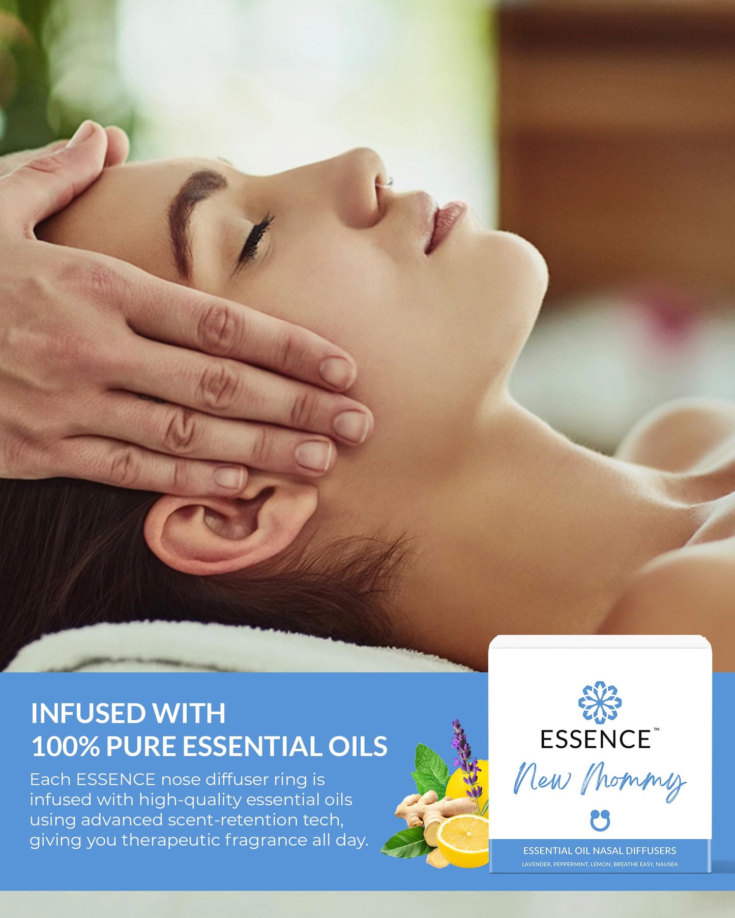 Essence Nasal Diffuser Self Care Bundle – Essential Oil Silicone Nose Rings for Stress, Energy & Mental Clarity – Wearable Aromatherapy Pack for Wellness & Mood Balance