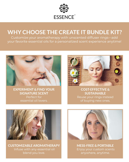 Essential Oil Nasal Diffuser Rings | Self Care Bundle