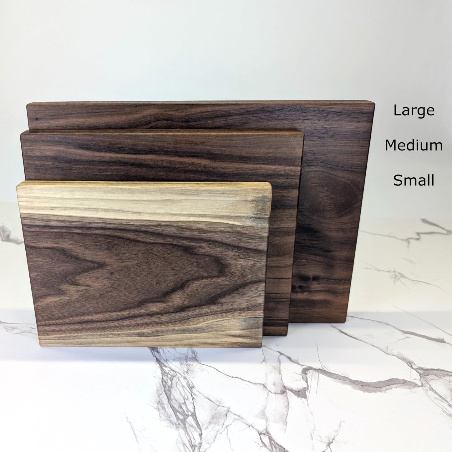 No Glue, One Piece Walnut Wood - Thick Solid Black Walnut Cutting Board, Wholly Handmade in USA, Small, 10" x 7.5" x 0.8" (1.6 Lb)