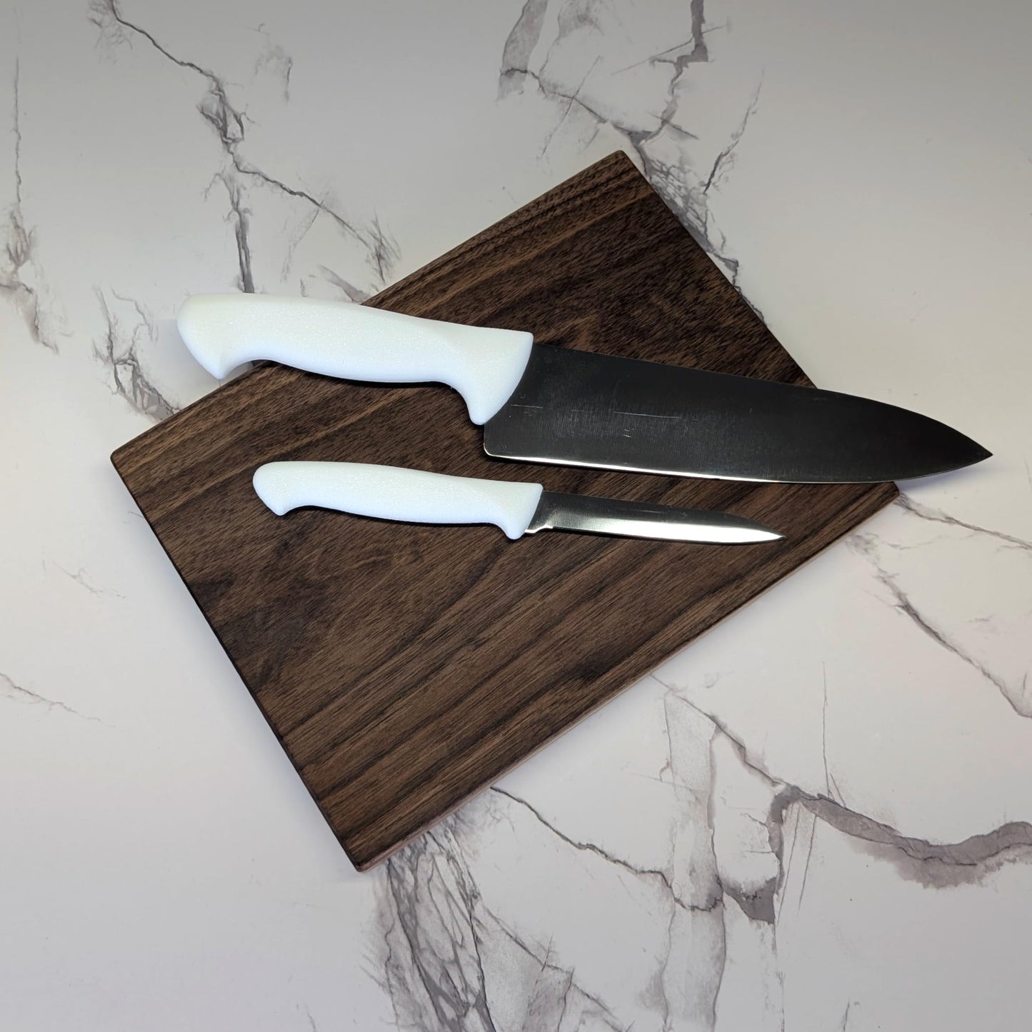 No Glue, One Piece Walnut Wood - Thick Solid Black Walnut Cutting Board, Wholly Handmade in USA, Small, 10" x 7.5" x 0.8" (1.6 Lb)
