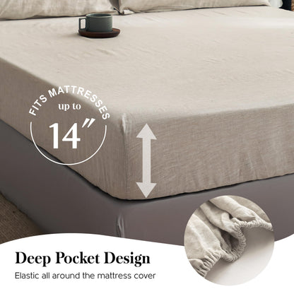 Linen Sheet Set | 100% Pure Linen, Full Size