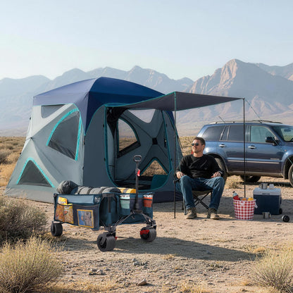 Weather Resistant Pop-Up Tent | 4 Person, Green
