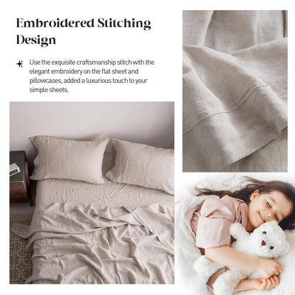 Linen Sheet Set | 100% Pure Linen, Full Size
