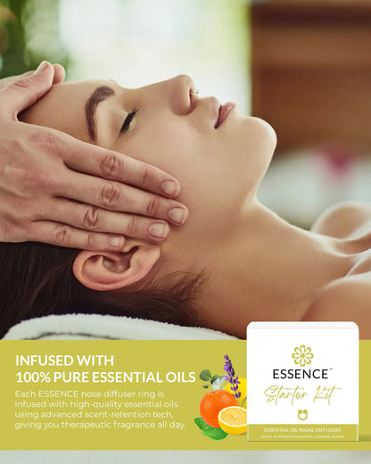 Essential Oil Nasal Diffuser Rings | Self Care Bundle