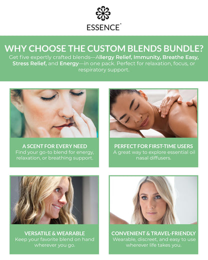 Essential Oil Nasal Diffuser Rings | Self Care Bundle