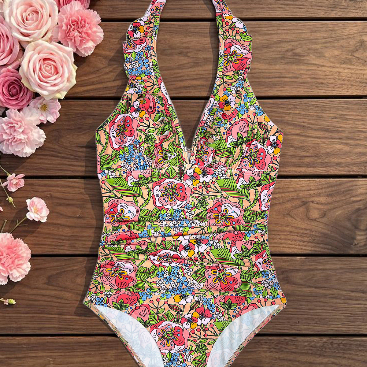 Polyester One-Piece Bikini Swimsuit | Women, CC651-DS