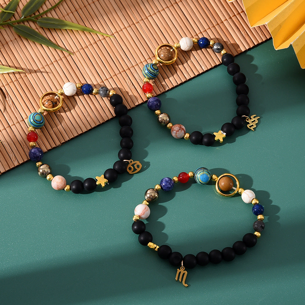 Tiger Eye Zodiac Bracelet | Natural Stone, 8mm
