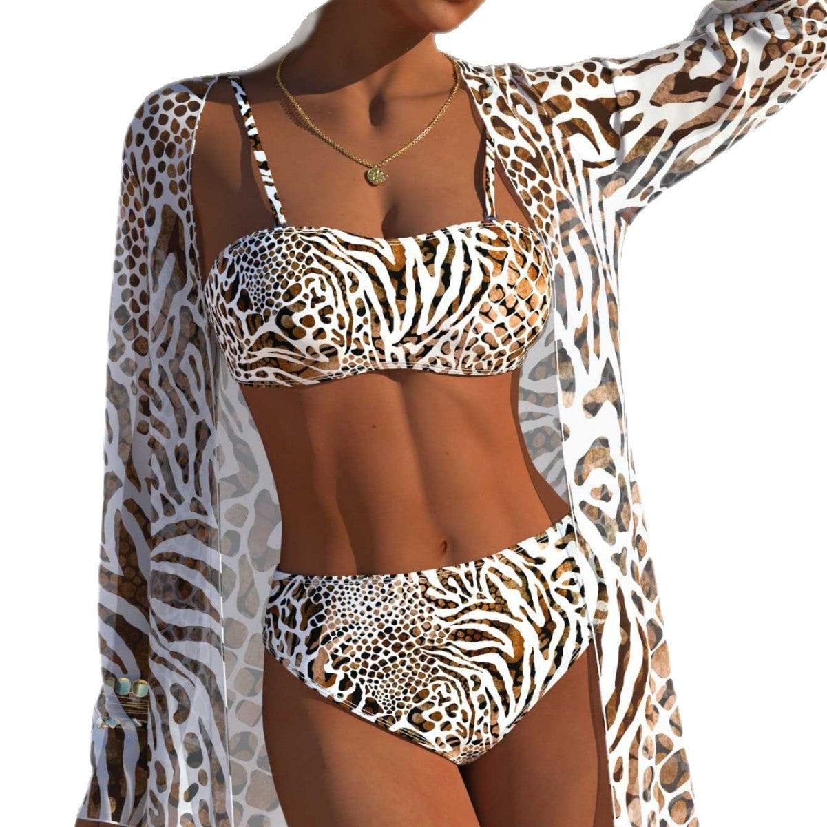 Tie up printed bikini
