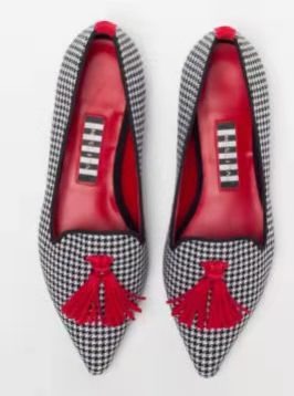 Canvas Flat Bottomed Women's Shoes | Pointed Toe, Fringe