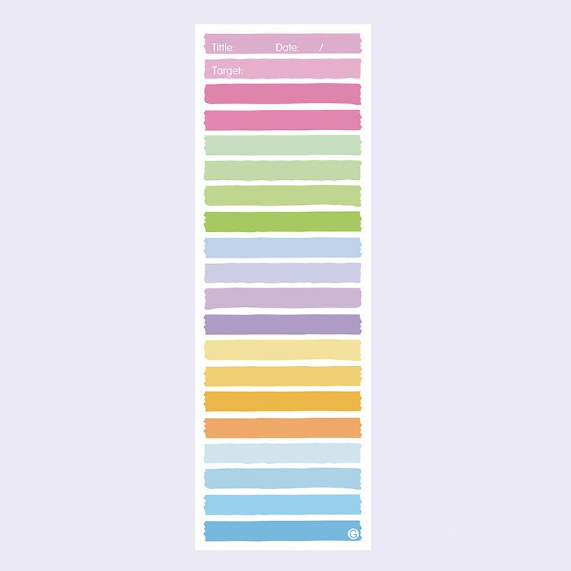 Rainbow Stripe To-Do List Notepad — Tall Pastel Planner Pad