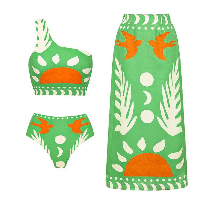 Nylon High-Waisted Bikini Swimwear | Women’s Two-Piece Set