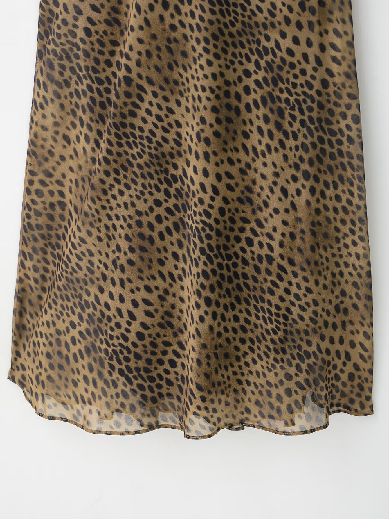 Polyester Animal Print Scarf Dress | Midi, Casual, Female