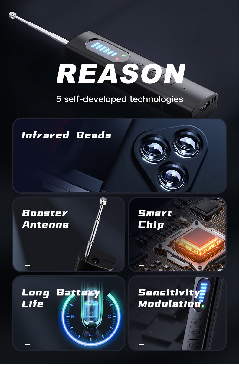 Wireless Camera Detector | T15 Model, Sound & Vibration