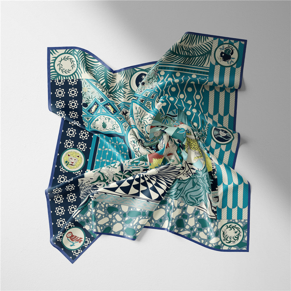 Imitation Silk Small Square Scarf | 53cm