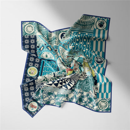 Imitation Silk Small Square Scarf | 53cm