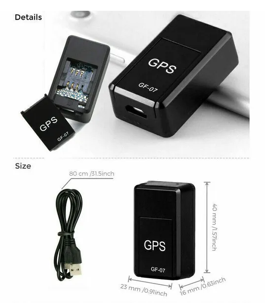 Magnetic GPS Locator | GF07 Mini Tracker, Black