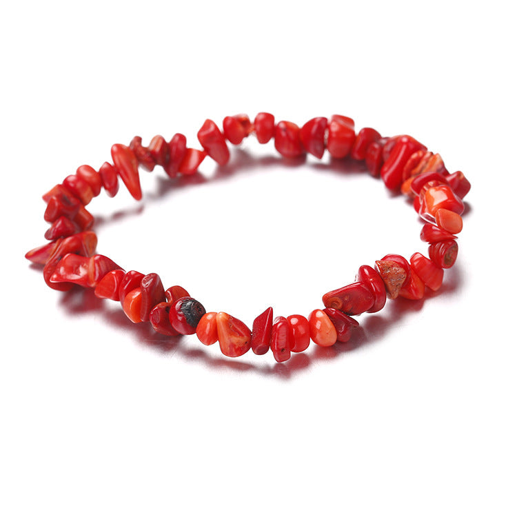 Natural Stone Beaded Bracelet | Irregular Crushed Stone
